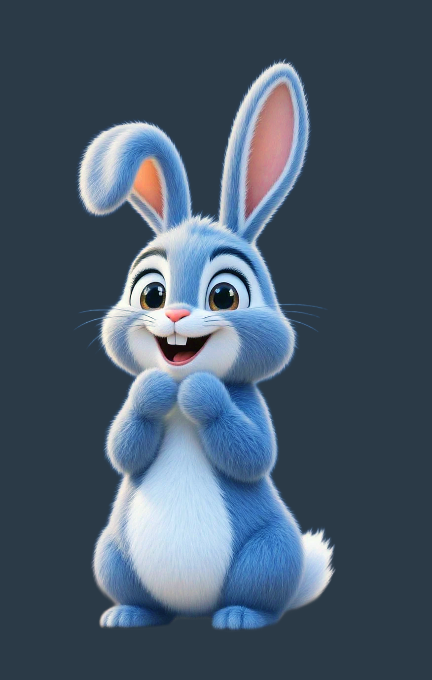 Blue Bunny mascot visual development study