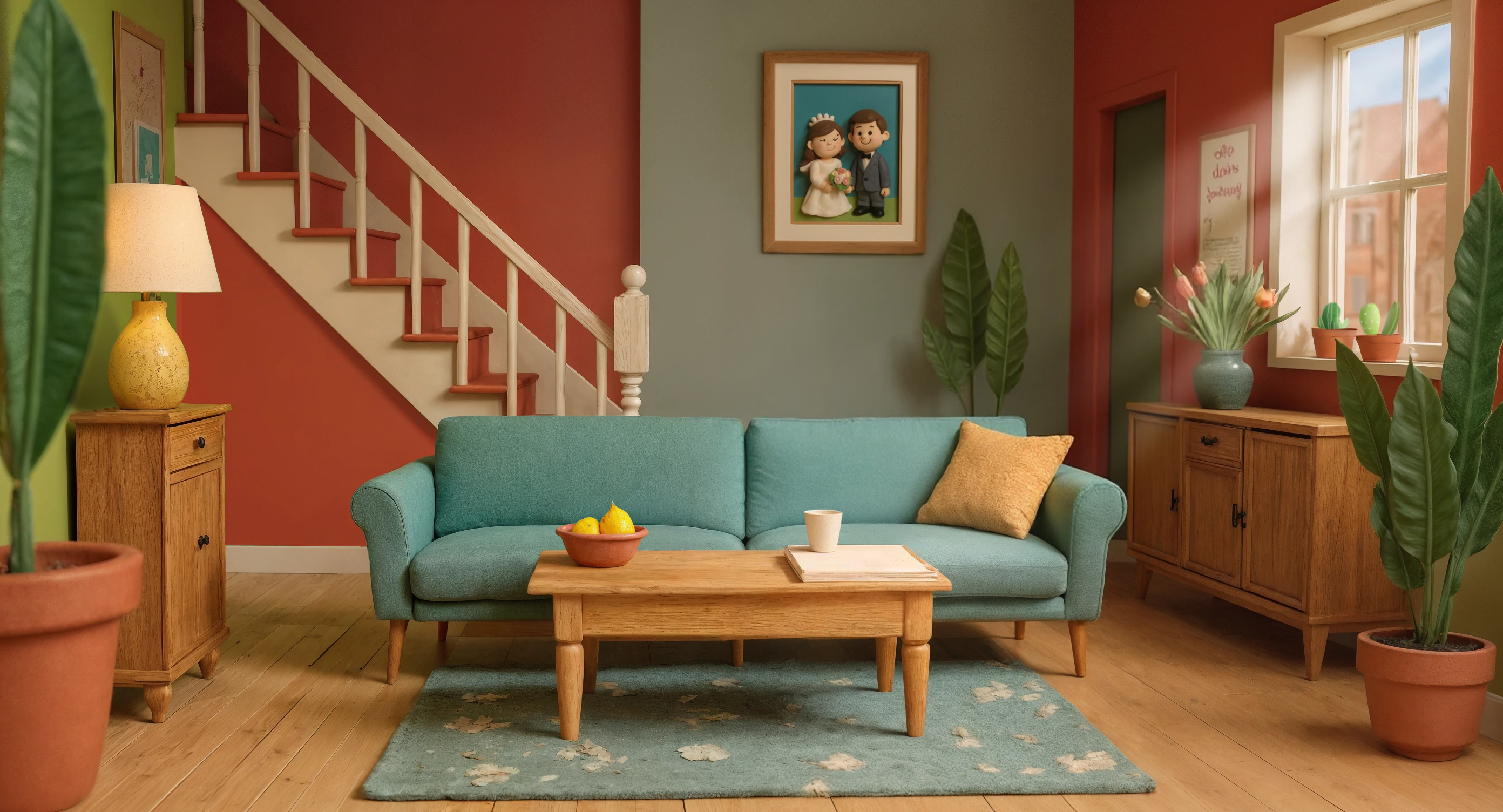 Wide living-room environment design