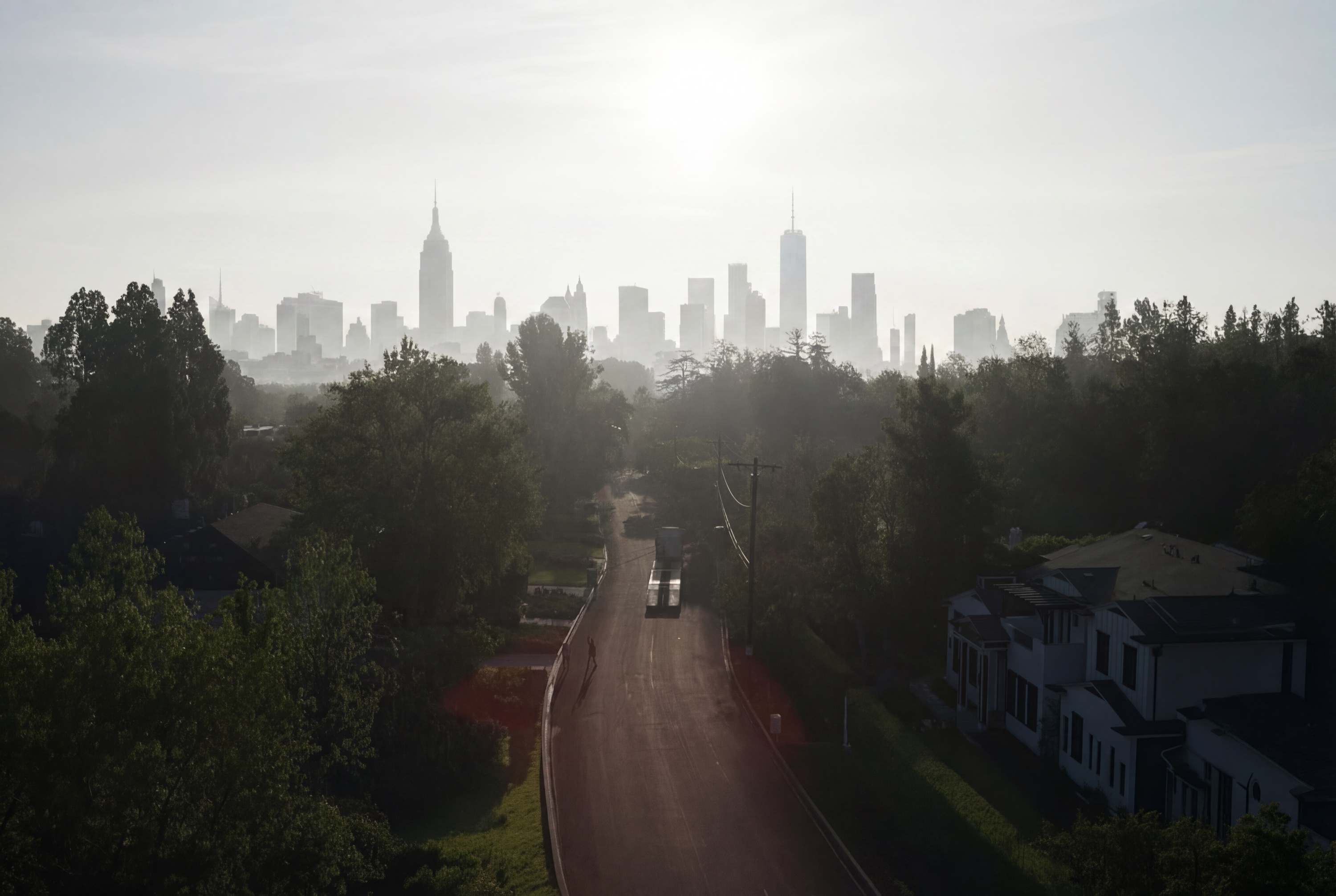 Refined city skyline matte painting for Lay's Bandwagon