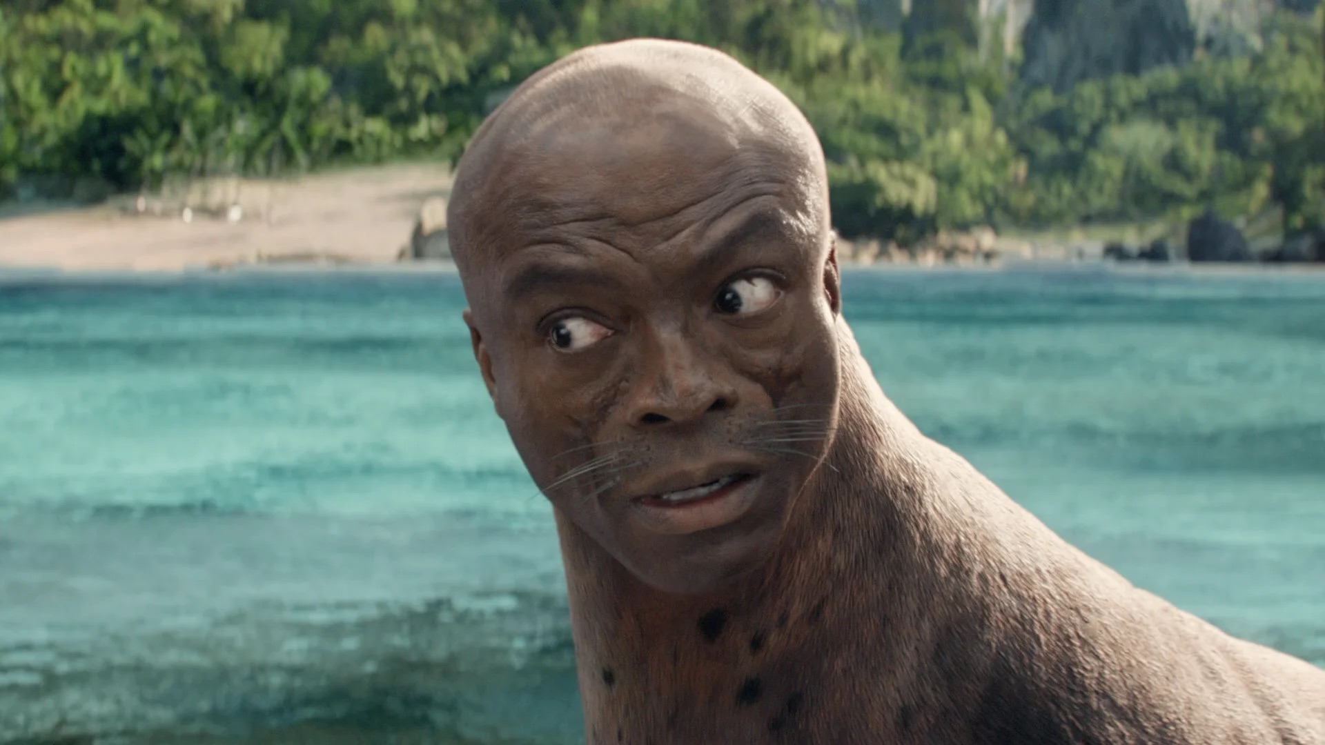 Close-up of the SEAL character in Kiss From A Lime