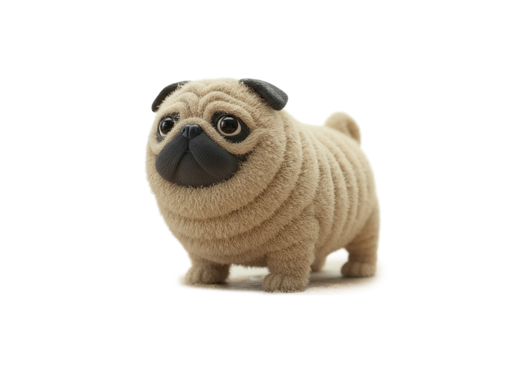 Compact tactile pug character concept